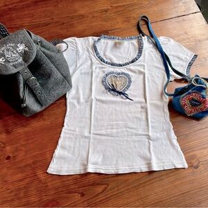 German traditional t shirt, bag pack, satchel and a traditional jacket